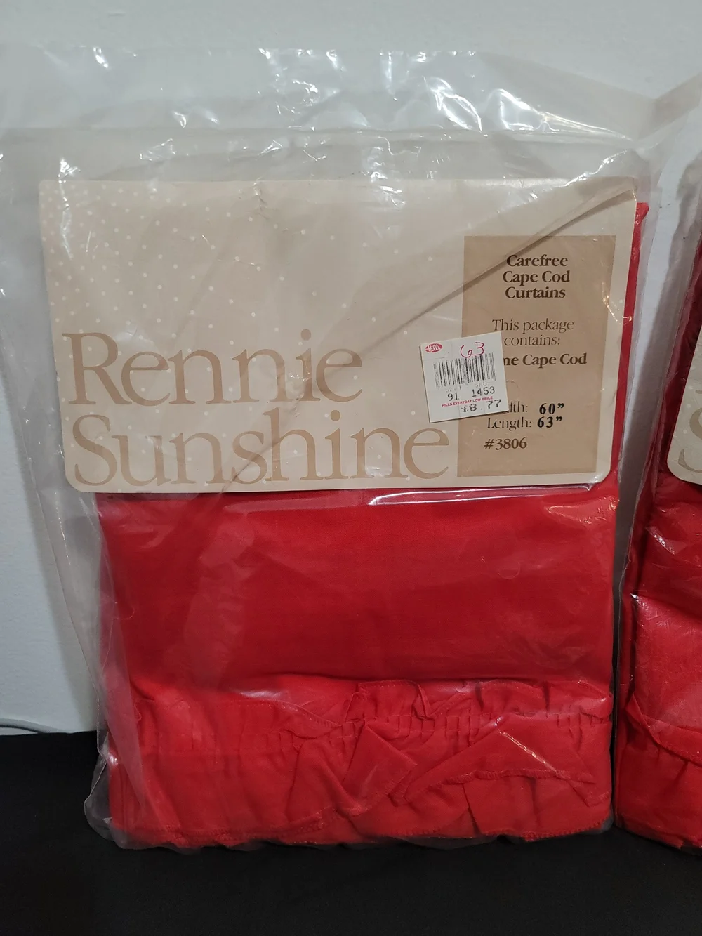 Rennie Sunshine Red Drapery Panels - Pair